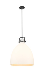 Newton Bell - 1 Light - 18 inch - Matte Black - Pendant (410-1SL-BK-G412-18WH)