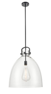 Newton Bell - 1 Light - 18 inch - Matte Black - Pendant (410-1SL-BK-G412-18CL)
