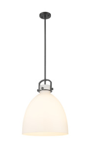 Newton Bell - 1 Light - 16 inch - Matte Black - Pendant (410-1SL-BK-G412-16WH)