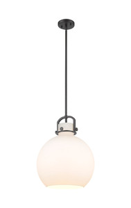 Newton Sphere - 1 Light - 14 inch - Matte Black - Pendant (410-1SL-BK-G410-14WH)