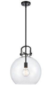 Newton Sphere - 1 Light - 14 inch - Matte Black - Pendant (410-1SL-BK-G410-14CL)