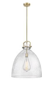 Newton Bell - 1 Light - 18 inch - Brushed Brass - Pendant (410-1SL-BB-G412-18SDY)