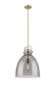Newton Bell - 1 Light - 14 inch - Brushed Brass - Pendant (410-1SL-BB-G412-14SM)