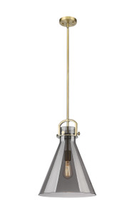 Newton Cone - 1 Light - 14 inch - Brushed Brass - Pendant (410-1SL-BB-G411-14SM)