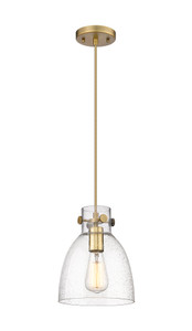 Newton Bell - 1 Light - 8 inch - Brushed Brass - Cord hung - Pendant (410-1PS-BB-G412-8SDY)