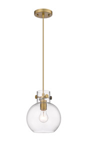 Newton Sphere - 1 Light - 8 inch - Brushed Brass - Cord hung - Pendant (410-1PS-BB-G410-8CL)