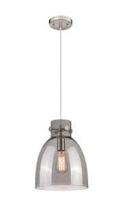 Newton Bell - 1 Light - 10 inch - Satin Nickel - Cord hung - Pendant (410-1PM-SN-G412-10SM)
