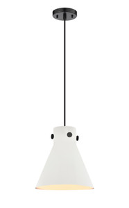 Newton Cone - 1 Light - 10 inch - Matte Black - Cord hung - Pendant (410-1PM-BK-M411-10W)