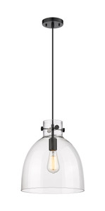 Newton Bell - 1 Light - 12 inch - Matte Black - Cord hung - Pendant (410-1PM-BK-G412-12CL)