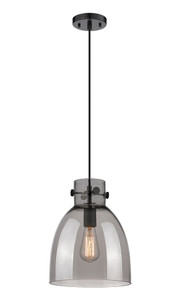 Newton Bell - 1 Light - 10 inch - Matte Black - Cord hung - Pendant (410-1PM-BK-G412-10SM)