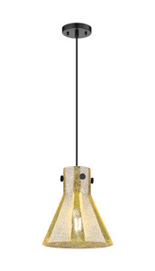 Newton Cone - 1 Light - 10 inch - Matte Black - Cord hung - Pendant (410-1PM-BK-G411-10ME)