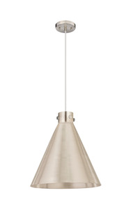 Newton Cone - 1 Light - 18 inch - Satin Nickel - Cord hung - Pendant (410-1PL-SN-M411-18SN)