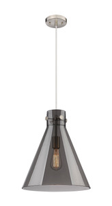 Newton Cone - 1 Light - 14 inch - Satin Nickel - Cord hung - Pendant (410-1PL-SN-G411-14SM)