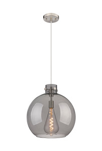 Newton Sphere - 1 Light - 16 inch - Brushed Satin Nickel - Cord hung - Pendant (410-1PL-SN-G410-16SM)