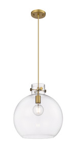 Newton Sphere - 1 Light - 14 inch - Brushed Brass - Cord hung - Pendant (410-1PL-BB-G410-14CL)