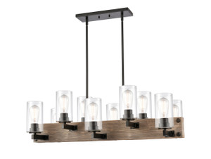 Diego - 10 Light - 37 inch - Matte Black - Cord hung - Island Light (424-10CH-BK-G4452)