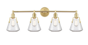 Luna - 4 Light - 40 inch - Satin Brass - Bath Vanity Light (422-4W-SB-7SDY)