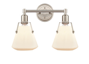 Luna - 2 Light - 18 inch - Satin Nickel - Bath Vanity Light (422-2W-SN-G4221-7-LED)