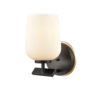 Remy - 1 Light - 5 inch - Black Satin Brass - Bath Vanity Light (420-1W-BSB-W)