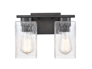 Juneau - 2 Light - 11 inch - Matte Black - Bath Vanity Light (419-2W-BK-G4192-LED)
