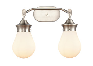 Genesis - 2 Light - 18 inch - Satin Nickel - Bath Vanity Light (414-2W-SN-6W-LED)