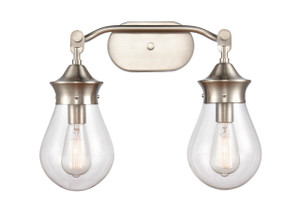 Genesis - 2 Light - 18 inch - Satin Nickel - Bath Vanity Light (414-2W-SN-6CL)