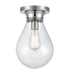 Genesis - 1 Light - 8 inch - Polished Chrome - Flush Mount (414-1F-PC-G4144-8-LED)