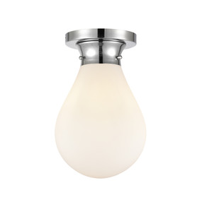 Genesis - 1 Light - 8 inch - Polished Chrome - Flush Mount (414-1F-PC-G4141-8-LED)