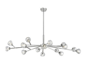 Aurora - 16 Light - 48 inch - Satin Nickel - Chandelier (465-16I-SN-G465-CL)