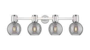 Lawton Sphere - 4 Light - 27 inch - Brushed Satin Nickel - Bath Vanity Light (464-4W-SN-G464B-7SM)