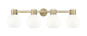 Lawton Sphere - 4 Light - 27 inch - Brushed Brass - Bath Vanity Light (464-4W-BB-G464B-7GW)