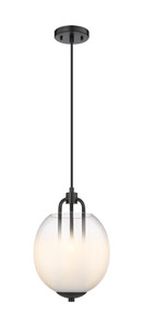 Fall Brook - 3 Light - 10 inch - Matte Black - Pendant (453-3P-BK-G453-10WCL)