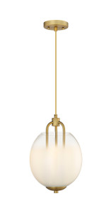 Fall Brook - 3 Light - 10 inch - Brushed Brass - Pendant (453-3P-BB-G453-10WCL)