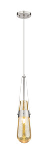 Milan - 1 Light - 4 inch - Satin Nickel - Pendant (452-1P-SN-G452-4ME)