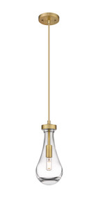 Owego - 1 Light - 5 inch - Brushed Brass - Pendant (451-1P-BB-G451-5CL)