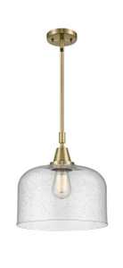 Bell - 1 Light - 12 inch - Antique Brass - Mini Pendant (447-1S-AB-G74-L-LED)