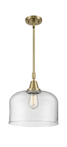 Bell - 1 Light - 12 inch - Antique Brass - Mini Pendant (447-1S-AB-G72-L-LED)