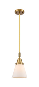 Cone - 1 Light - 6 inch - Brushed Brass - Mini Pendant (447-1P-BB-G61)