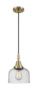 Bell - 1 Light - 8 inch - Antique Brass - Mini Pendant (447-1P-AB-G74)