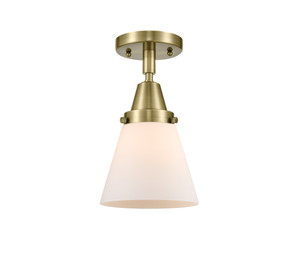Cone - 1 Light - 6 inch - Antique Brass - Flush Mount (447-1C-AB-G61-LED)