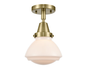 Olean - 1 Light - 7 inch - Antique Brass - Flush Mount (447-1C-AB-G321-LED)