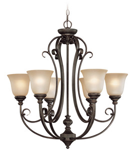 Barrett Place 6 Light Chandelier In Mocha Bronze (24226-MB)