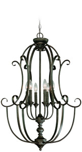 Barrett Place 6 Light Cage Foyer In Mocha Bronze (24236-MB)