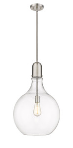 Amherst - 1 Light - 16 inch - Brushed Satin Nickel - Stem hung - Pendant (492-1S-SN-G582-16-LED)