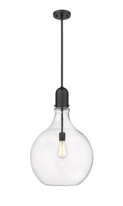 Amherst - 1 Light - 16 inch - Matte Black - Stem hung - Pendant (492-1S-BK-G582-16-LED)