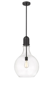 Amherst - 1 Light - 14 inch - Matte Black - Stem hung - Pendant (492-1S-BK-G582-14-LED)