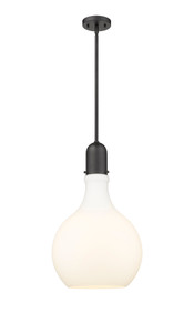 Amherst - 1 Light - 14 inch - Matte Black - Stem hung - Pendant (492-1S-BK-G581-14-LED)