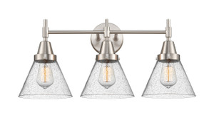 Cone - 3 Light - 26 inch - Satin Nickel - Bath Vanity Light (447-3W-SN-G44)