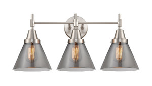 Cone - 3 Light - 26 inch - Satin Nickel - Bath Vanity Light (447-3W-SN-G43-LED)