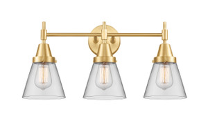 Cone - 3 Light - 24 inch - Satin Gold - Bath Vanity Light (447-3W-SG-G62-LED)